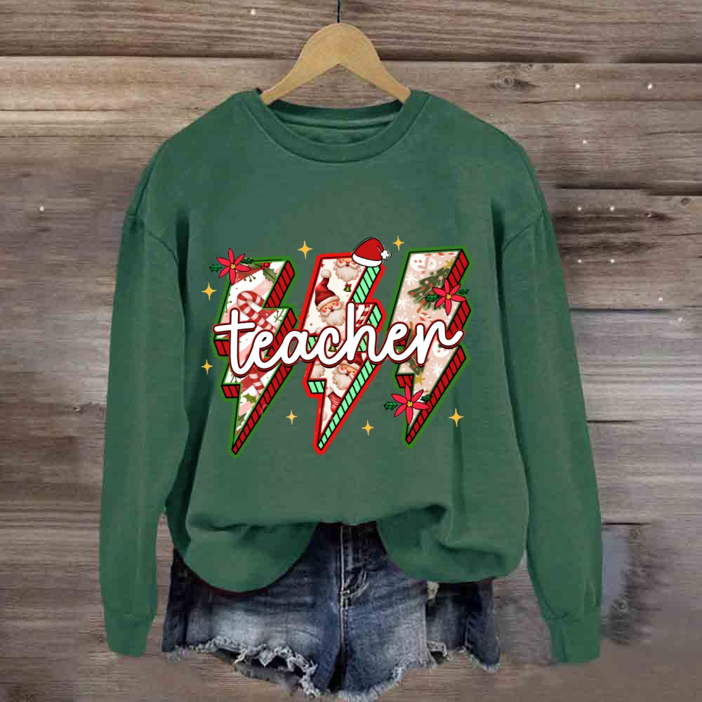 Christmas teacher Santa Claus Sweatshirt