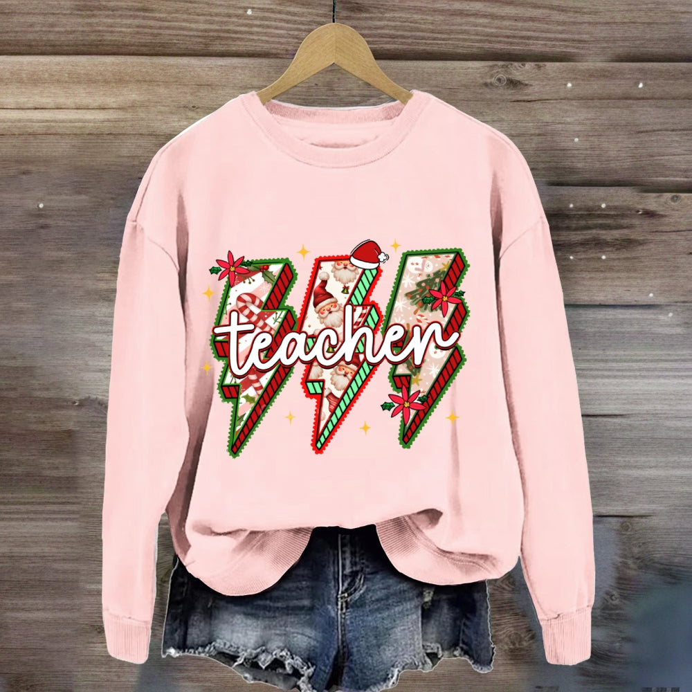 Christmas teacher Santa Claus Sweatshirt
