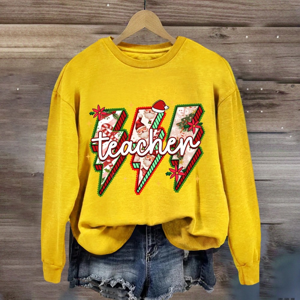 Christmas teacher Santa Claus Sweatshirt