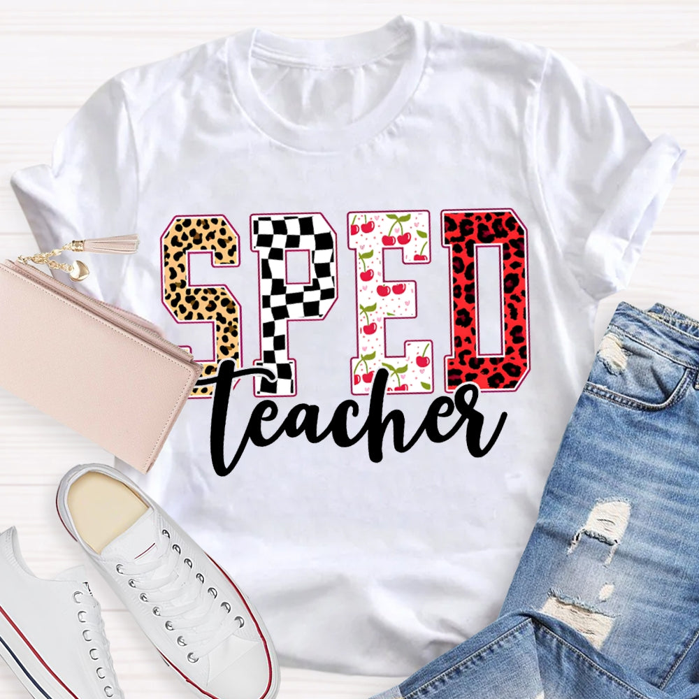 Sped Teacher Colored Fonts Special Education T-shirt