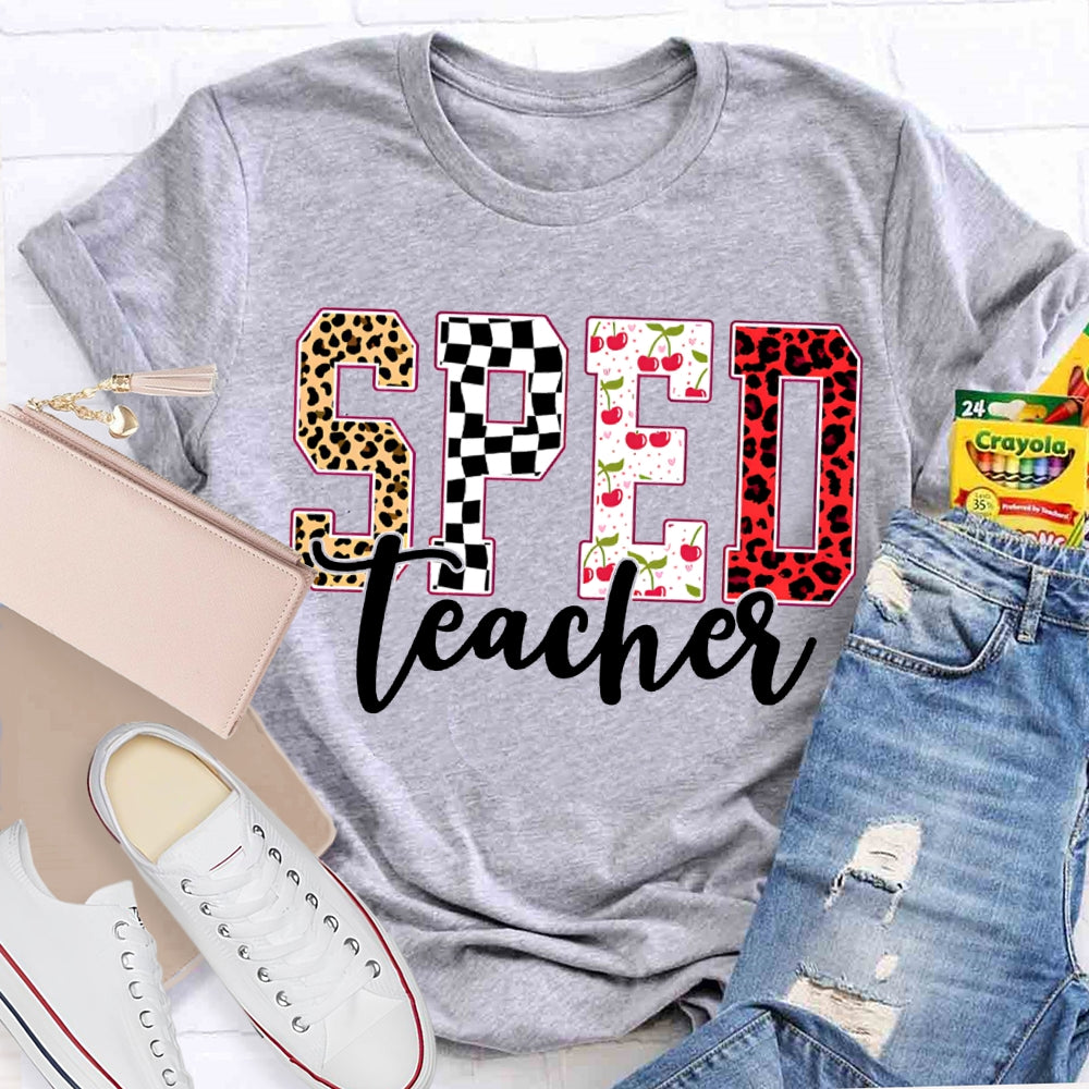 Sped Teacher Colored Fonts Special Education T-shirt