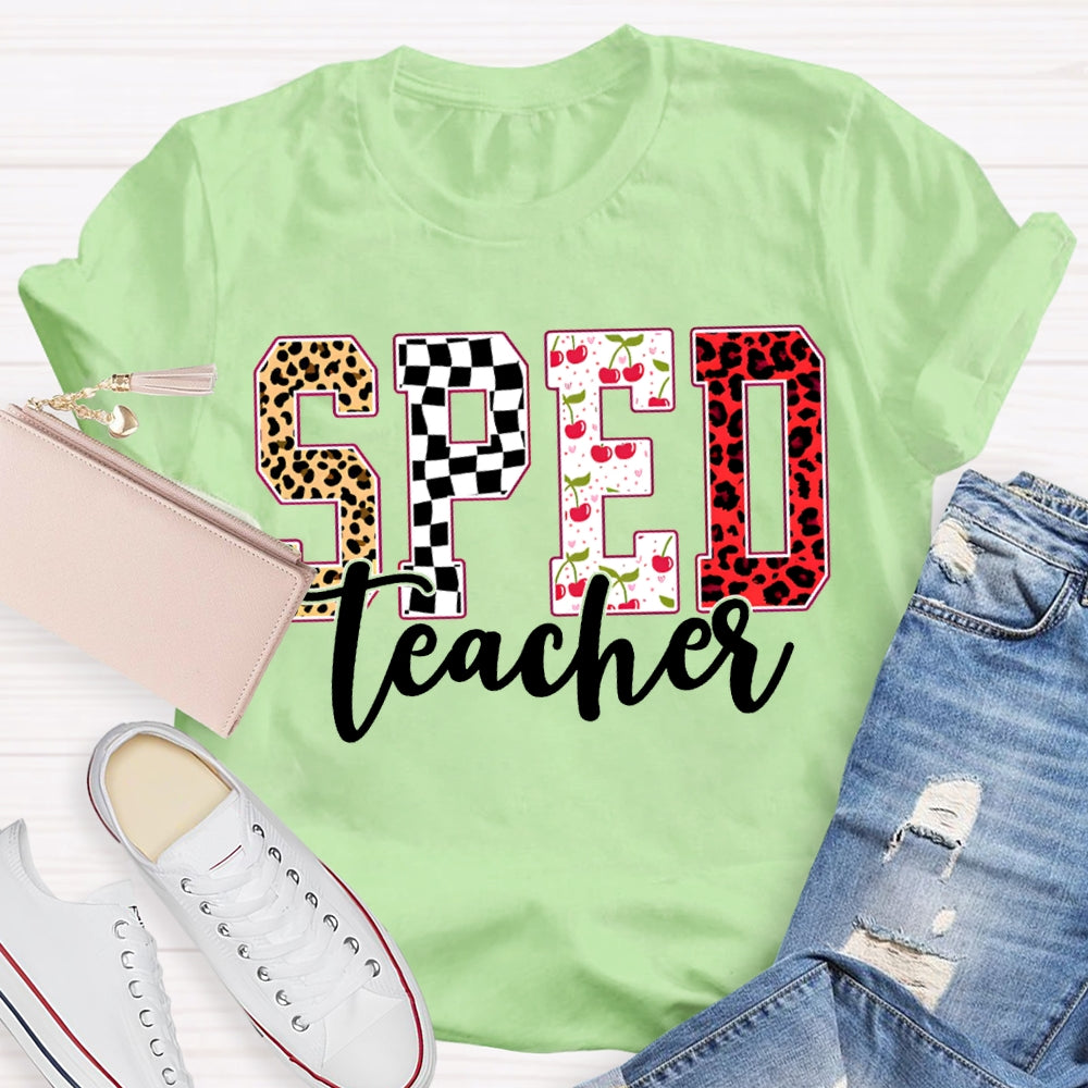 Sped Teacher Colored Fonts Special Education T-shirt