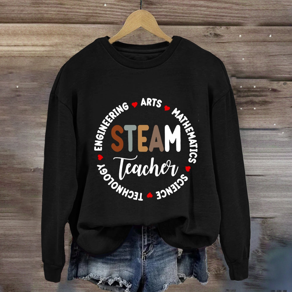 Science Technology Engineering Art Steam Teacher Sweatshirt