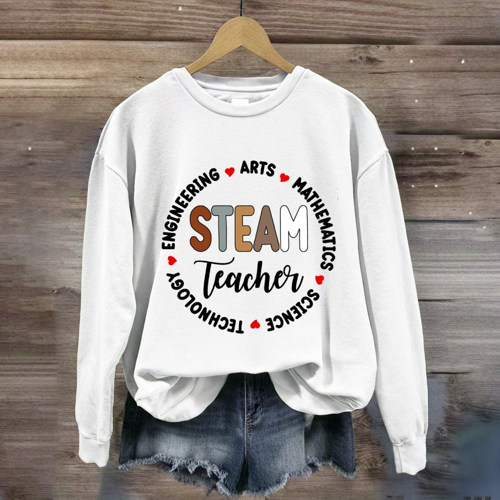 Science Technology Engineering Art Steam Teacher Sweatshirt