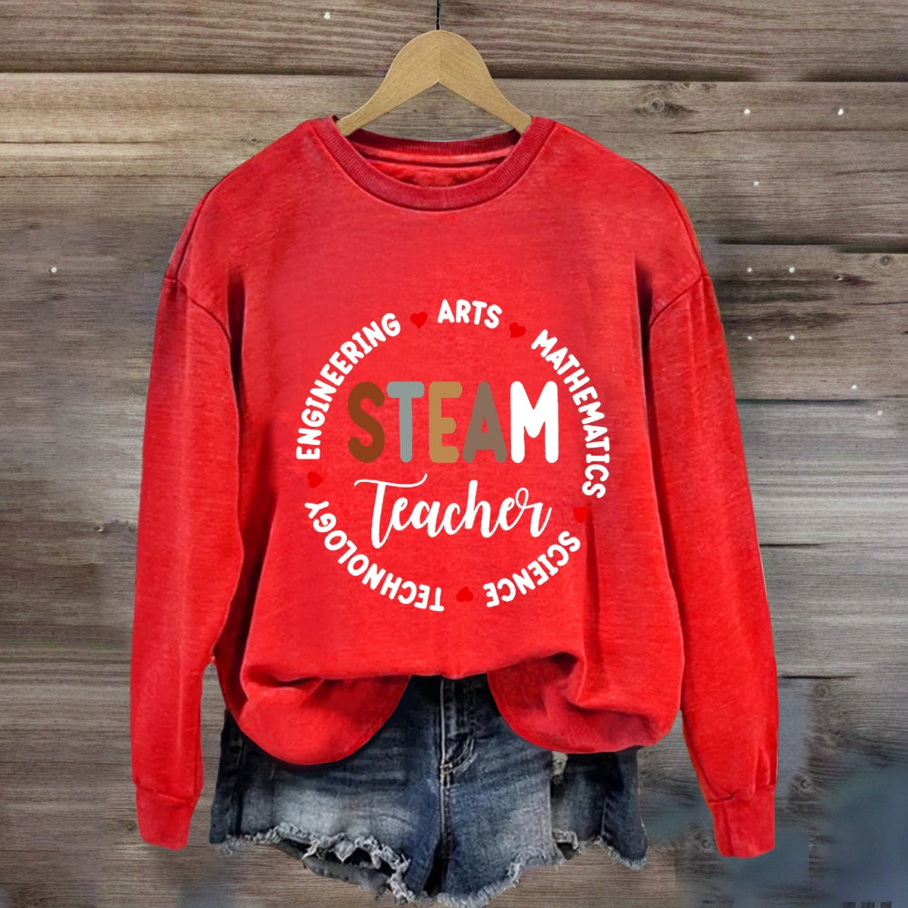 Science Technology Engineering Art Steam Teacher Sweatshirt
