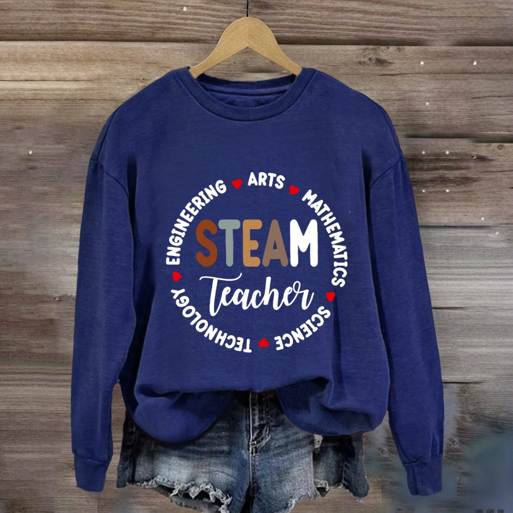 Science Technology Engineering Art Steam Teacher Sweatshirt