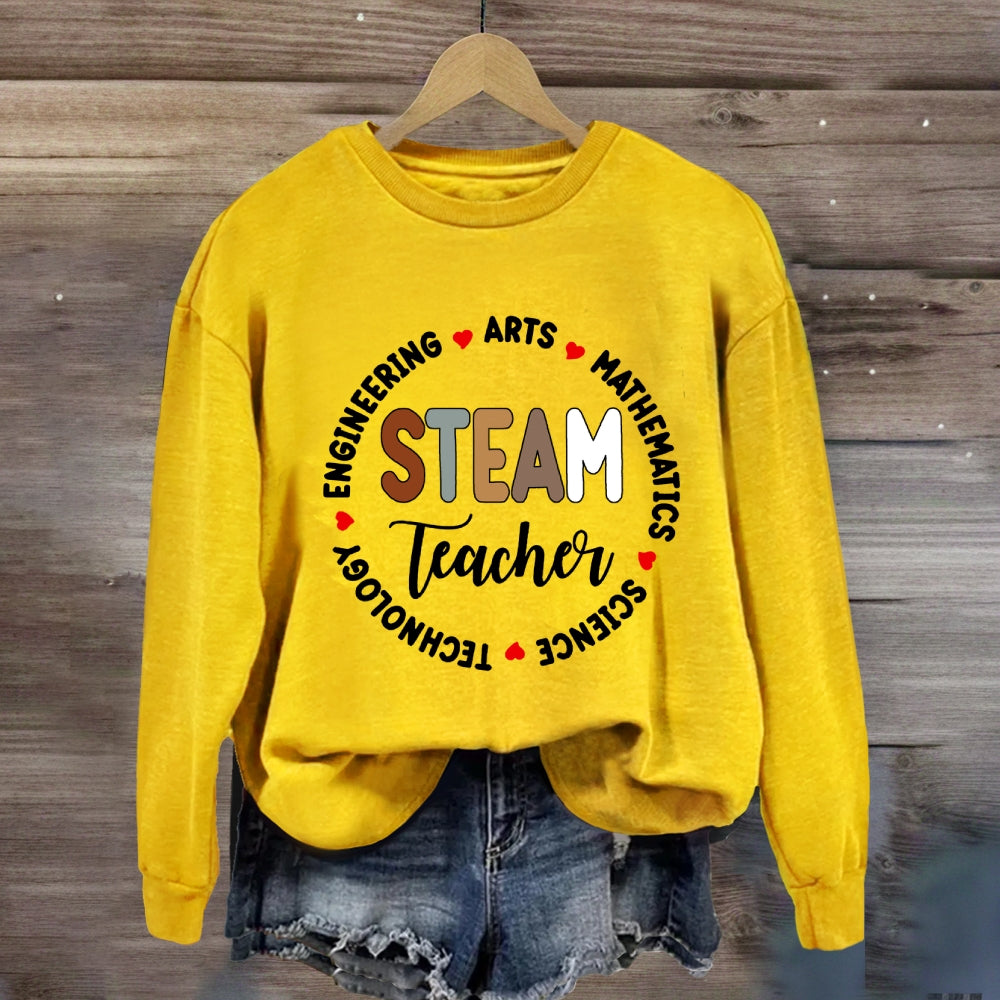 Science Technology Engineering Art Steam Teacher Sweatshirt