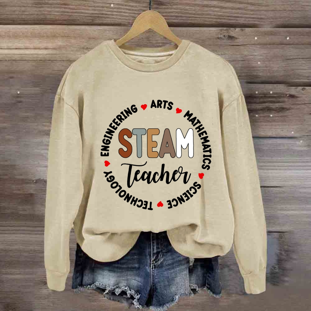 Science Technology Engineering Art Steam Teacher Sweatshirt