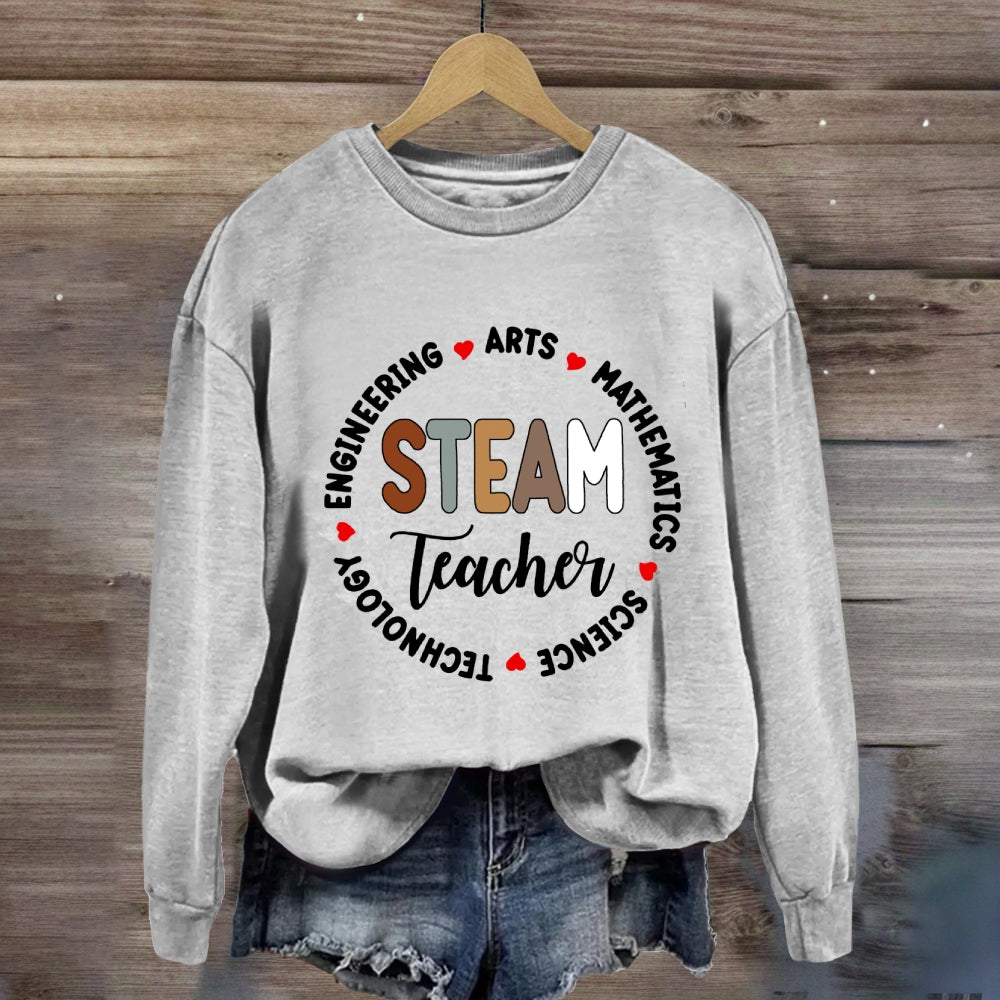 Science Technology Engineering Art Steam Teacher Sweatshirt