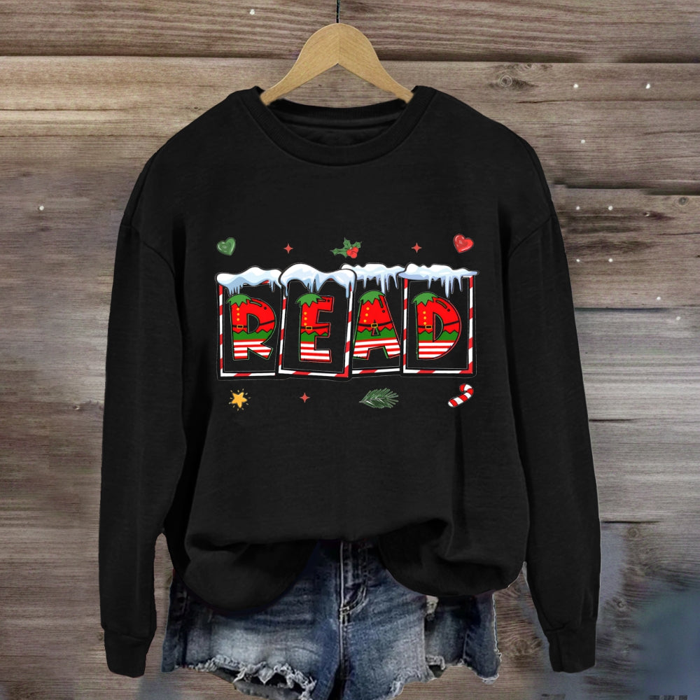 Read Christmas Vibes Fonts Sweatshirt