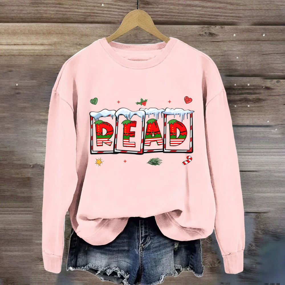 Read Christmas Vibes Fonts Sweatshirt