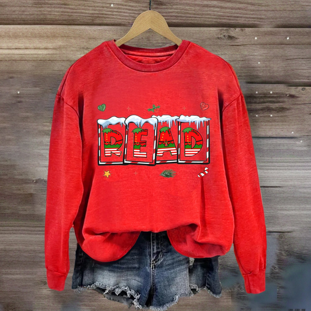Read Christmas Vibes Fonts Sweatshirt