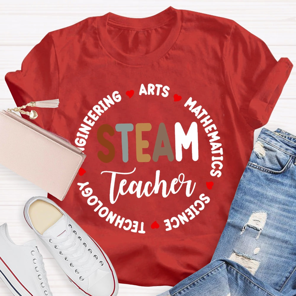 Steam Teacher Engineering Arts Mathemaatics Science Technology T-shirt