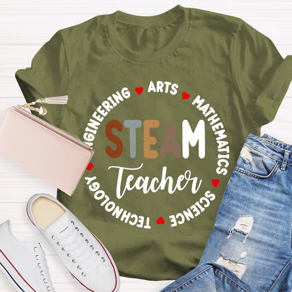 Steam Teacher Engineering Arts Mathemaatics Science Technology T-shirt