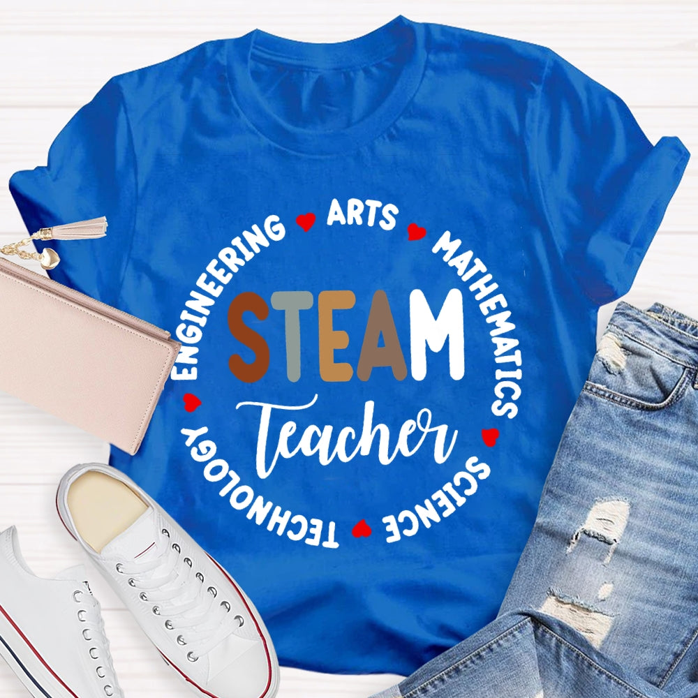 Steam Teacher Engineering Arts Mathemaatics Science Technology T-shirt