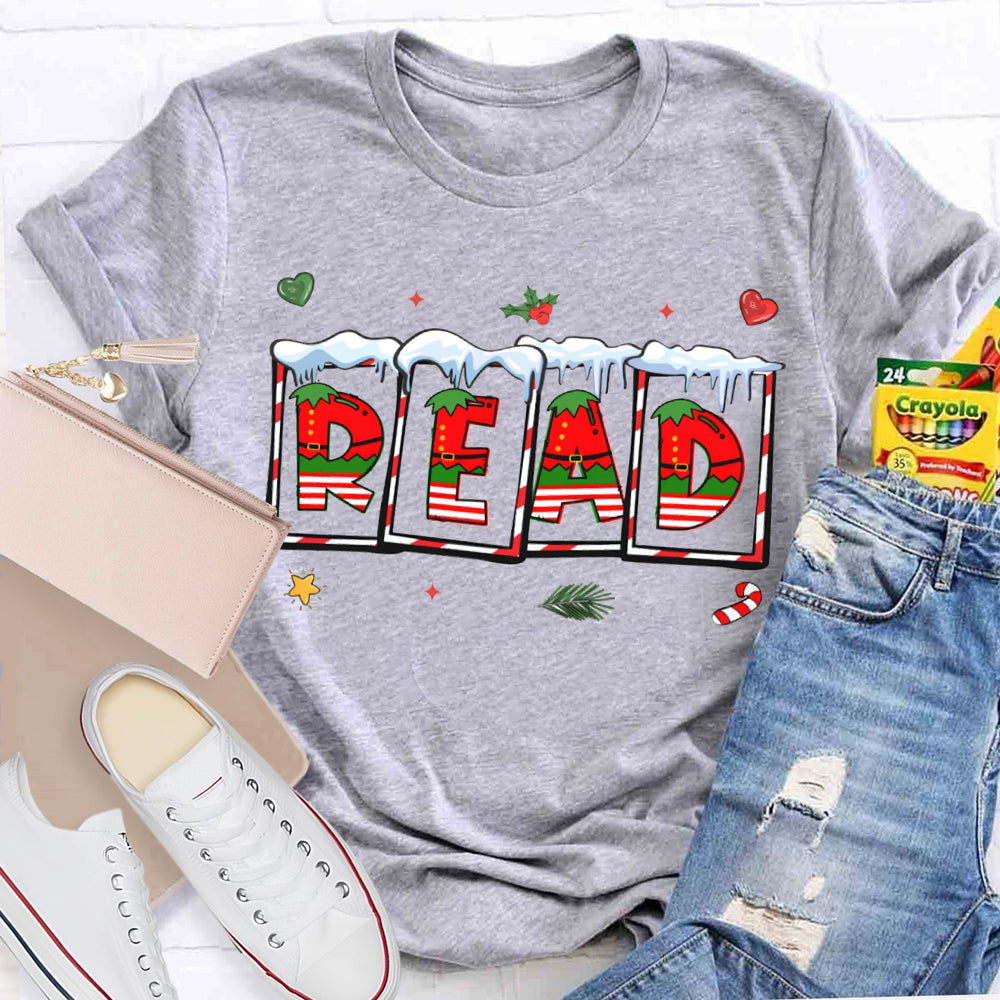 Read Christmas Vibes Fonts T-shirt