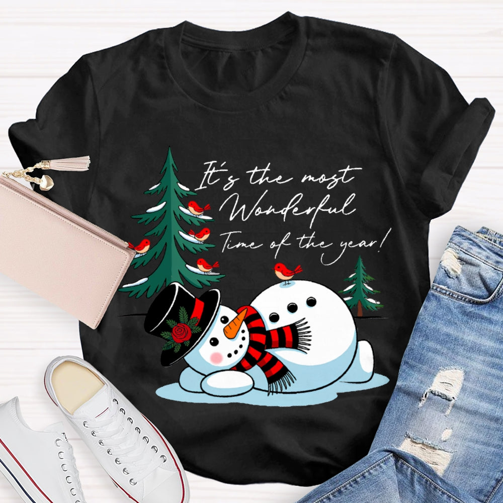 It'S The Most Wonderful Time Of The Year Snowman Christmas T-shirt