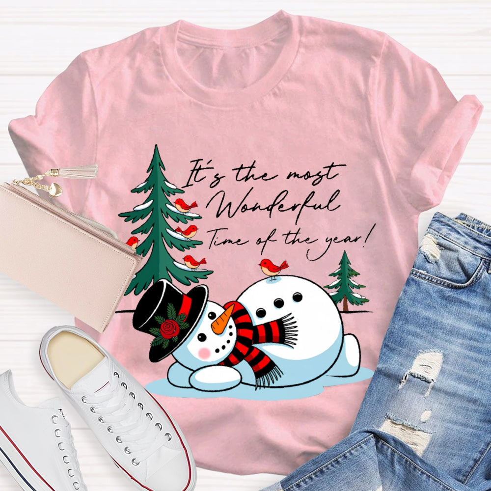 It'S The Most Wonderful Time Of The Year Snowman Christmas T-shirt