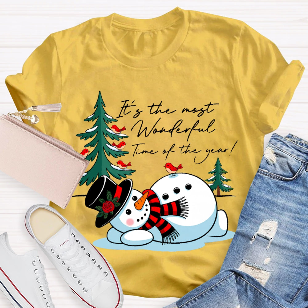 It'S The Most Wonderful Time Of The Year Snowman Christmas T-shirt