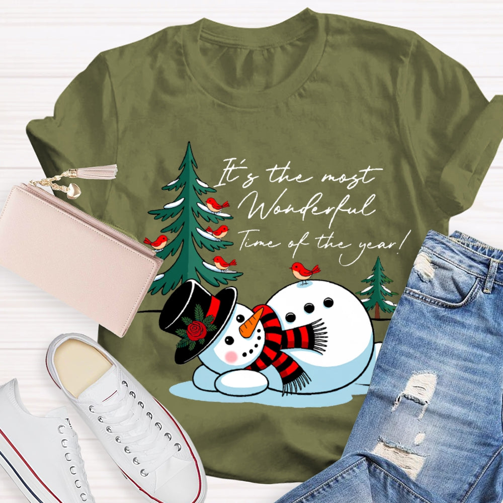 It'S The Most Wonderful Time Of The Year Snowman Christmas T-shirt