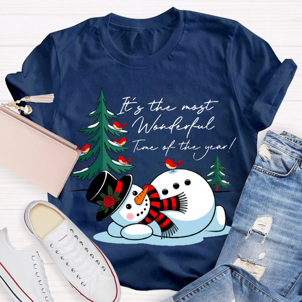 It'S The Most Wonderful Time Of The Year Snowman Christmas T-shirt