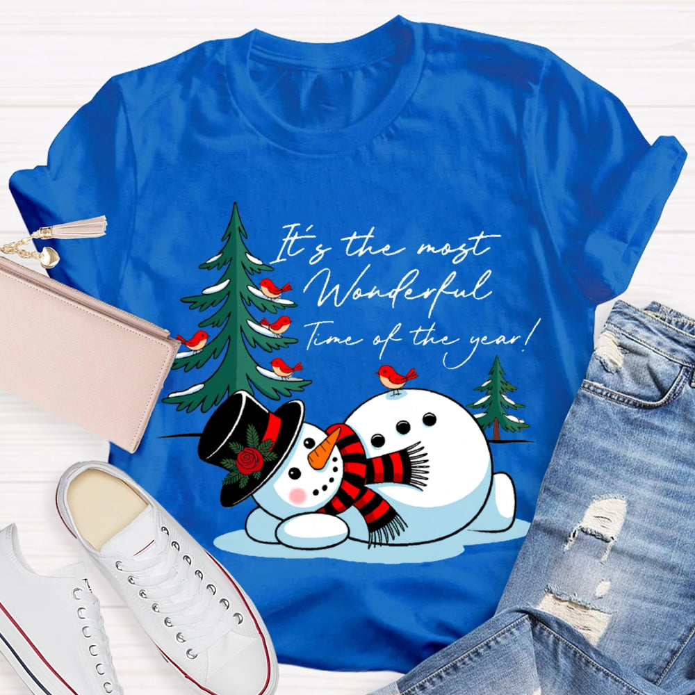 It'S The Most Wonderful Time Of The Year Snowman Christmas T-shirt