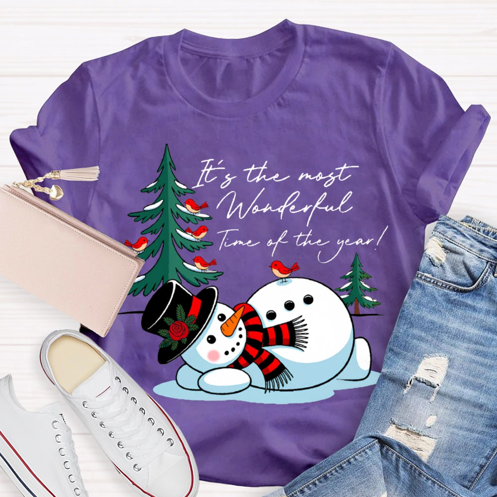 It'S The Most Wonderful Time Of The Year Snowman Christmas T-shirt