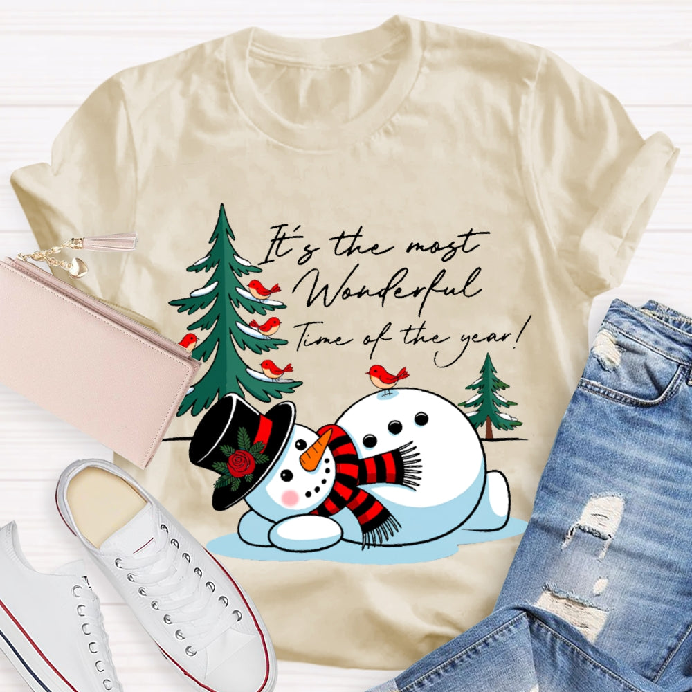 It'S The Most Wonderful Time Of The Year Snowman Christmas T-shirt