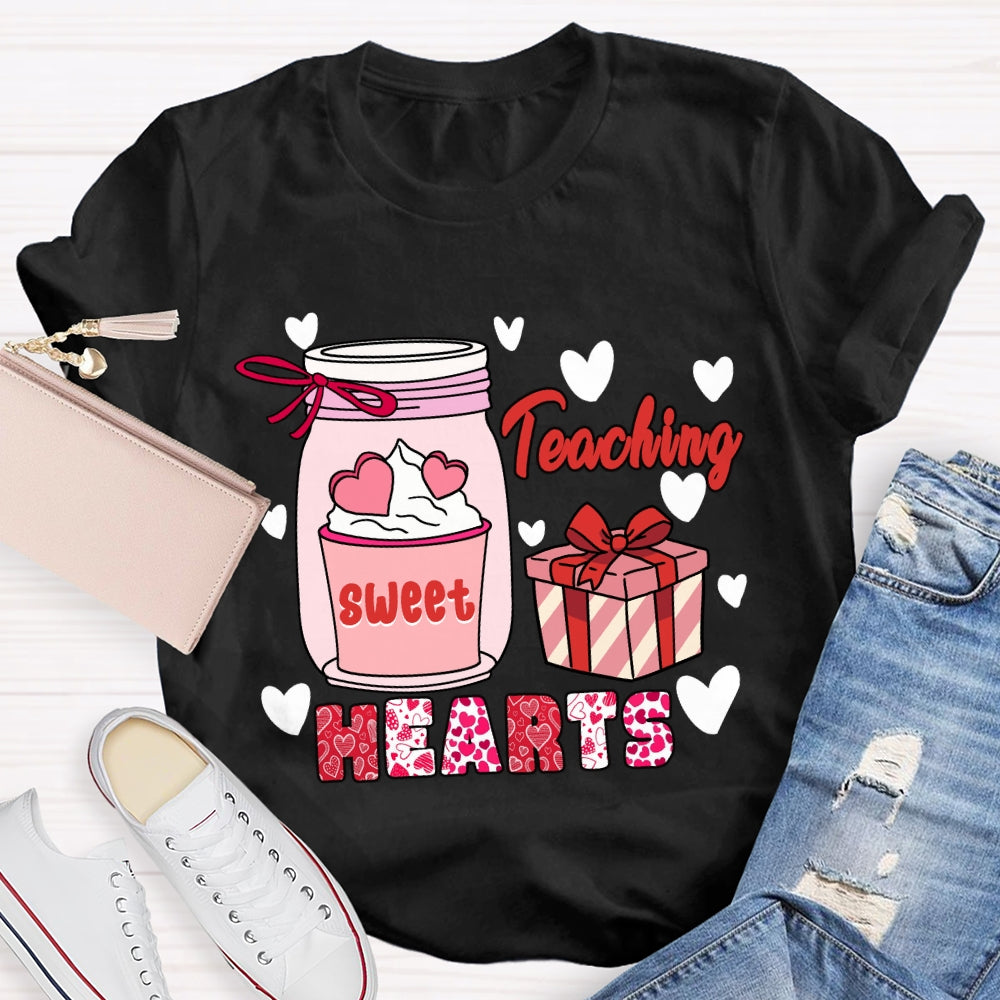 Teaching Sweet Hearts Pink Heart Box T-Shirt