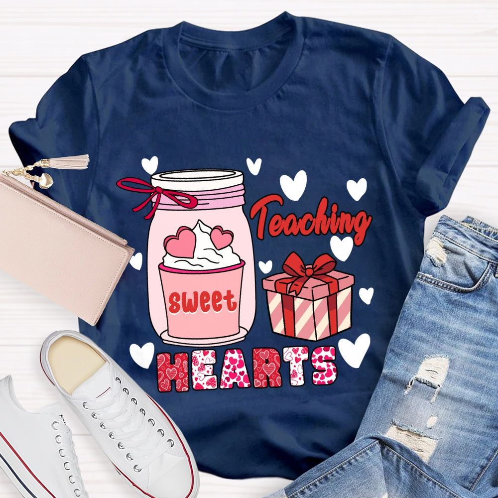 Teaching Sweet Hearts Pink Heart Box T-Shirt