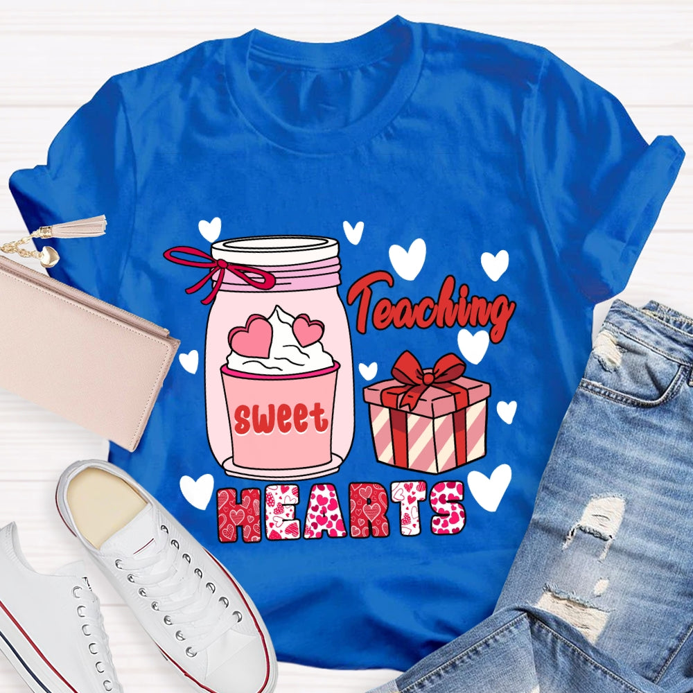 Teaching Sweet Hearts Pink Heart Box T-Shirt