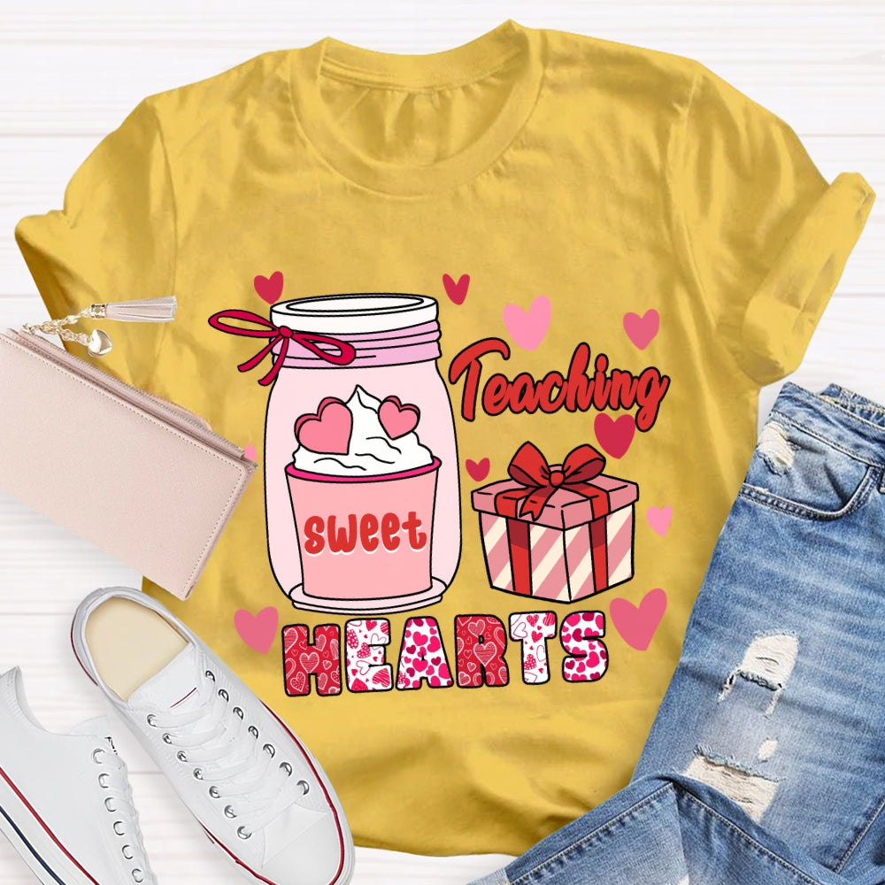 Teaching Sweet Hearts Pink Heart Box T-Shirt