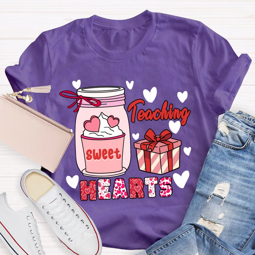 Teaching Sweet Hearts Pink Heart Box T-Shirt
