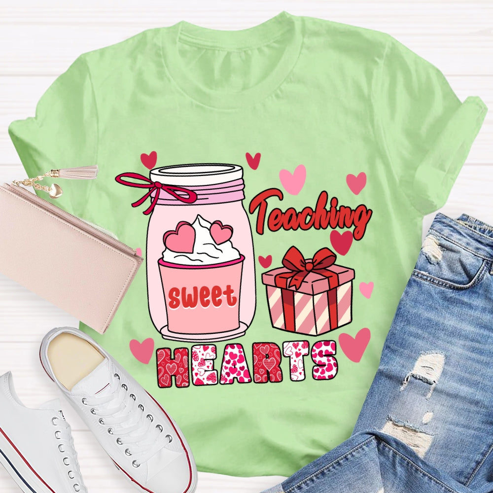 Teaching Sweet Hearts Pink Heart Box T-Shirt