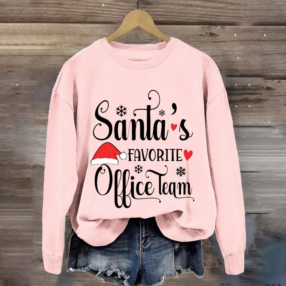 Santa'S Favorite Office Team Sweatshirt