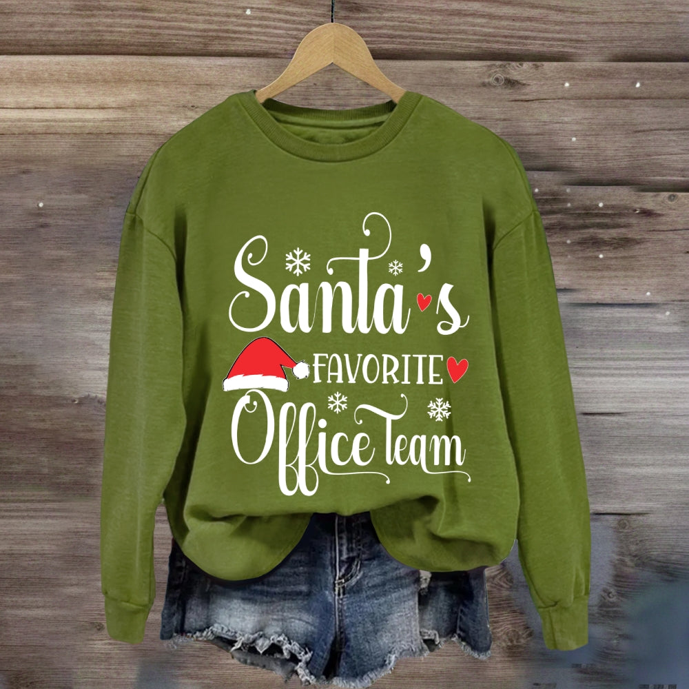 Santa'S Favorite Office Team Sweatshirt