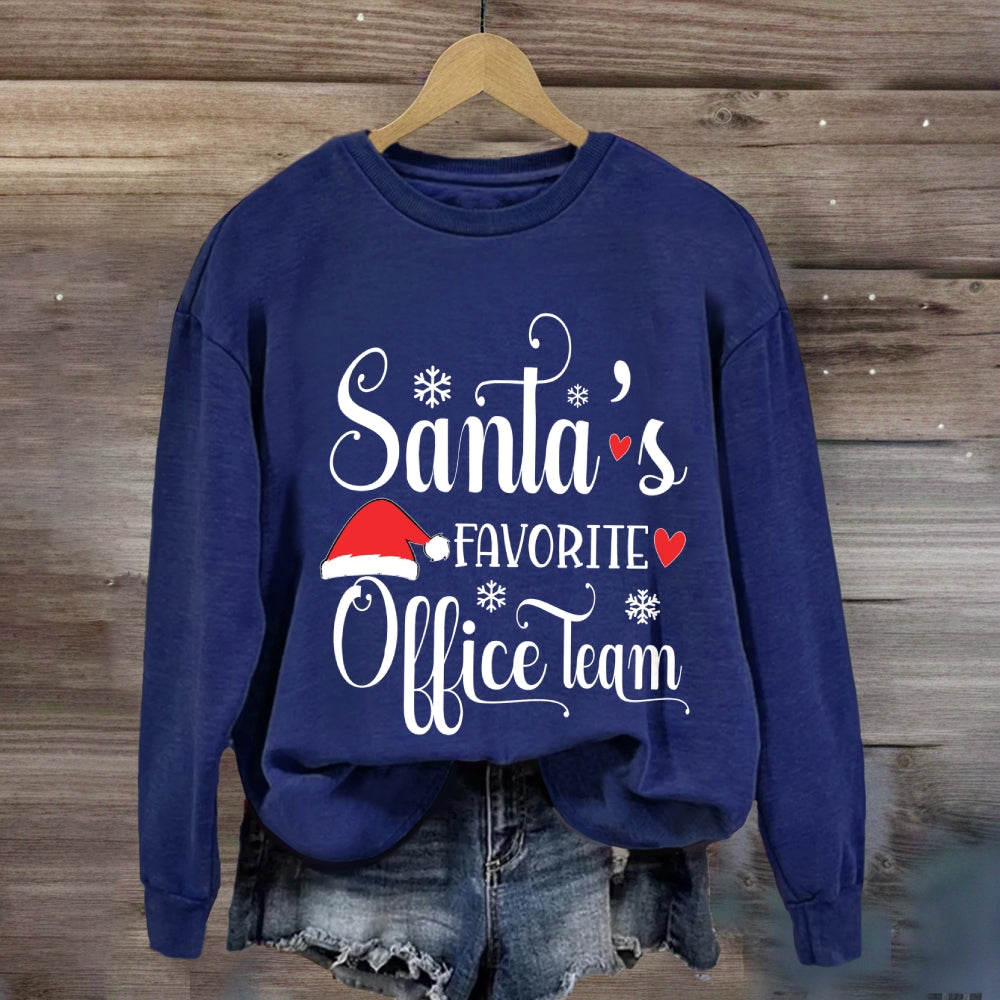 Santa'S Favorite Office Team Sweatshirt