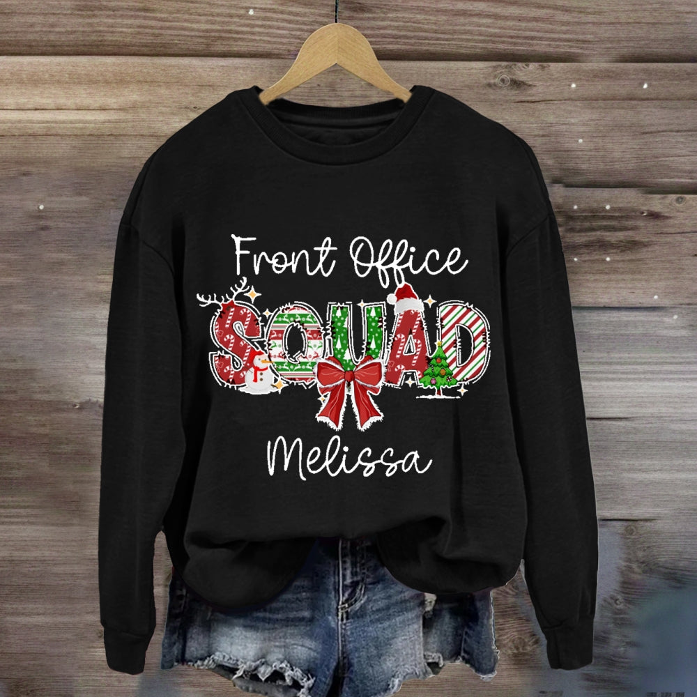 Personalized Name Front Office Squad Sweatshirt