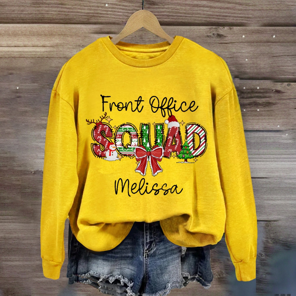 Personalized Name Front Office Squad Sweatshirt