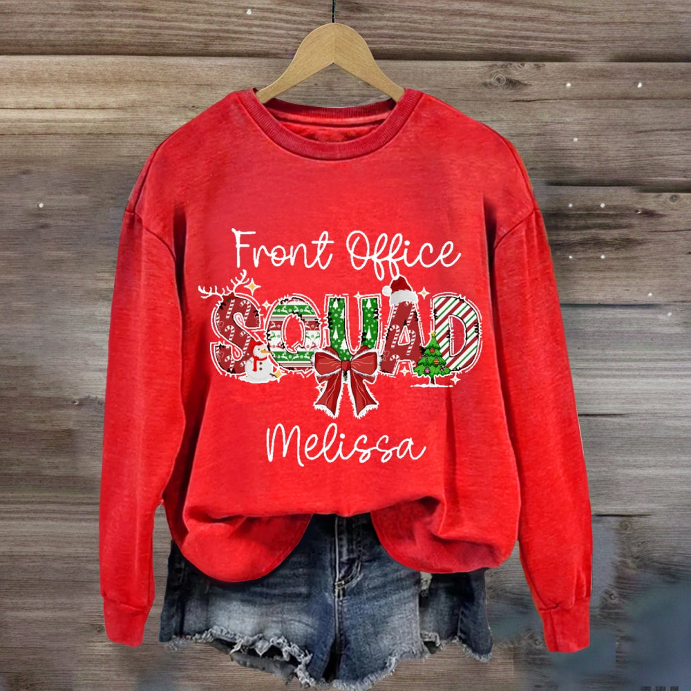 Personalized Name Front Office Squad Sweatshirt