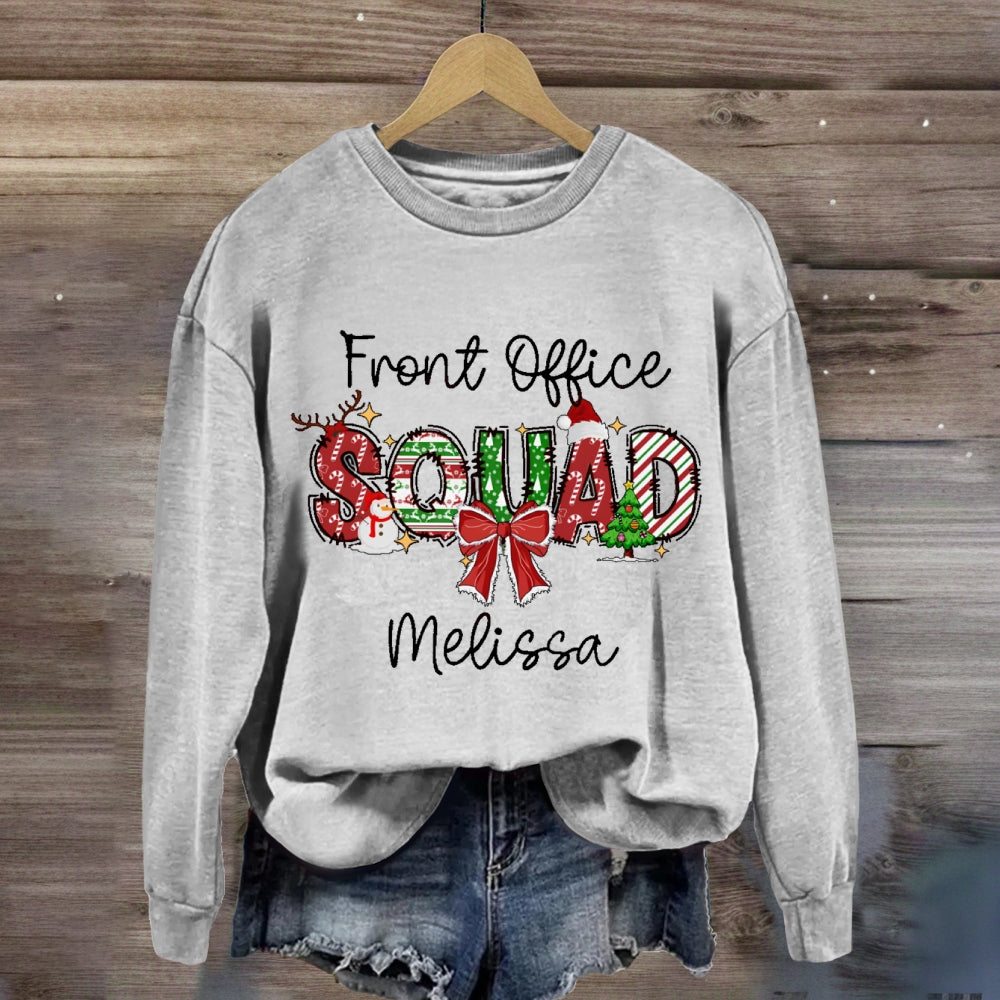 Personalized Name Front Office Squad Sweatshirt