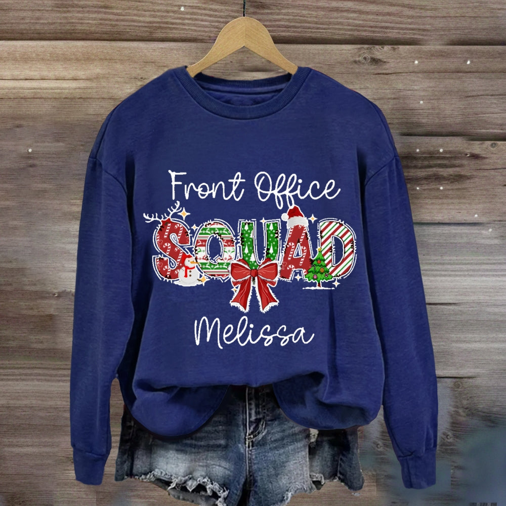 Personalized Name Front Office Squad Sweatshirt