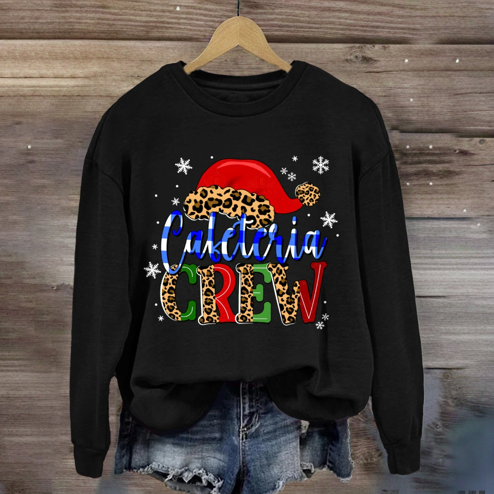 Cafeteria Crew Snowflake Leopard Print Sweatshirt