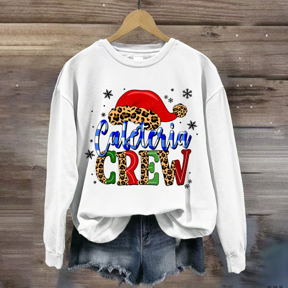 Cafeteria Crew Snowflake Leopard Print Sweatshirt
