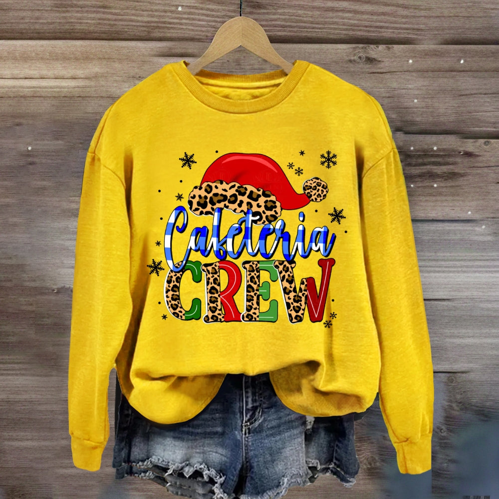 Cafeteria Crew Snowflake Leopard Print Sweatshirt