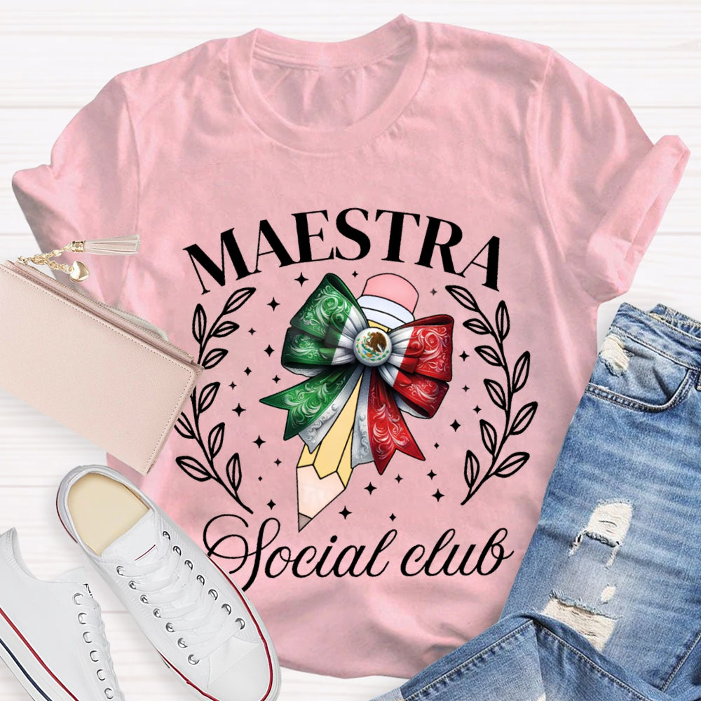 Maestra Social Club Colored Bow Pencils T-shirt