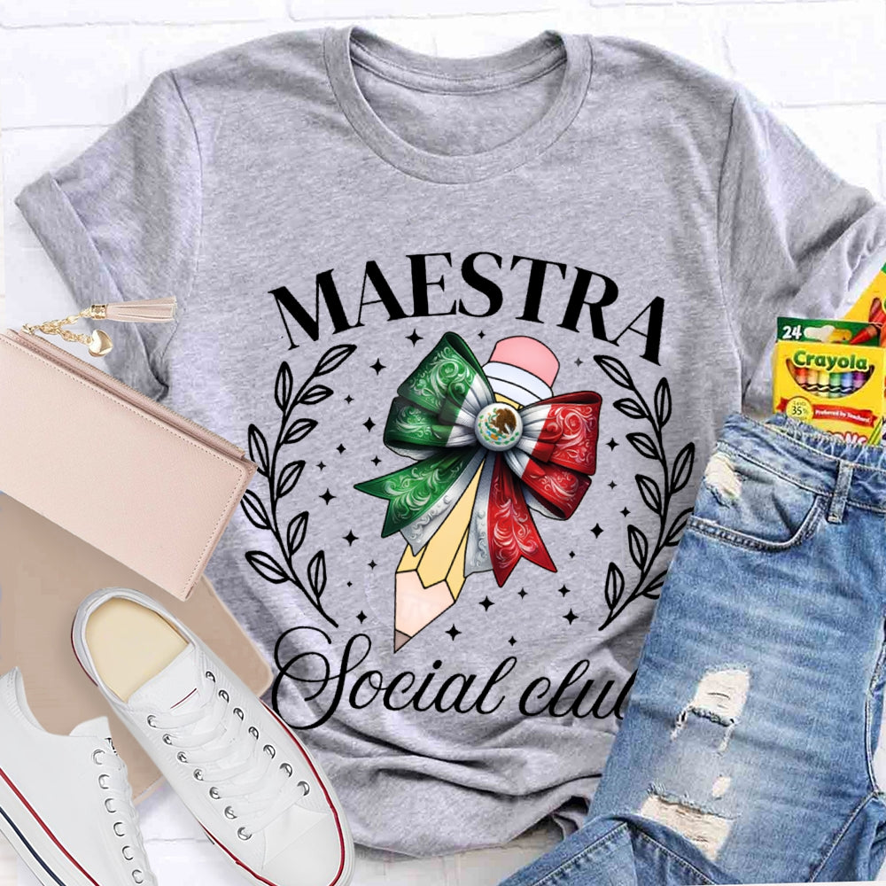 Maestra Social Club Colored Bow Pencils T-shirt