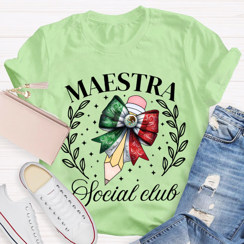 Maestra Social Club Colored Bow Pencils T-shirt