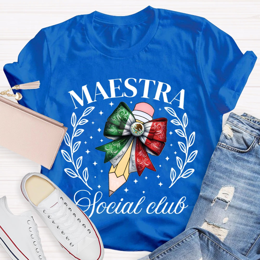 Maestra Social Club Colored Bow Pencils T-shirt