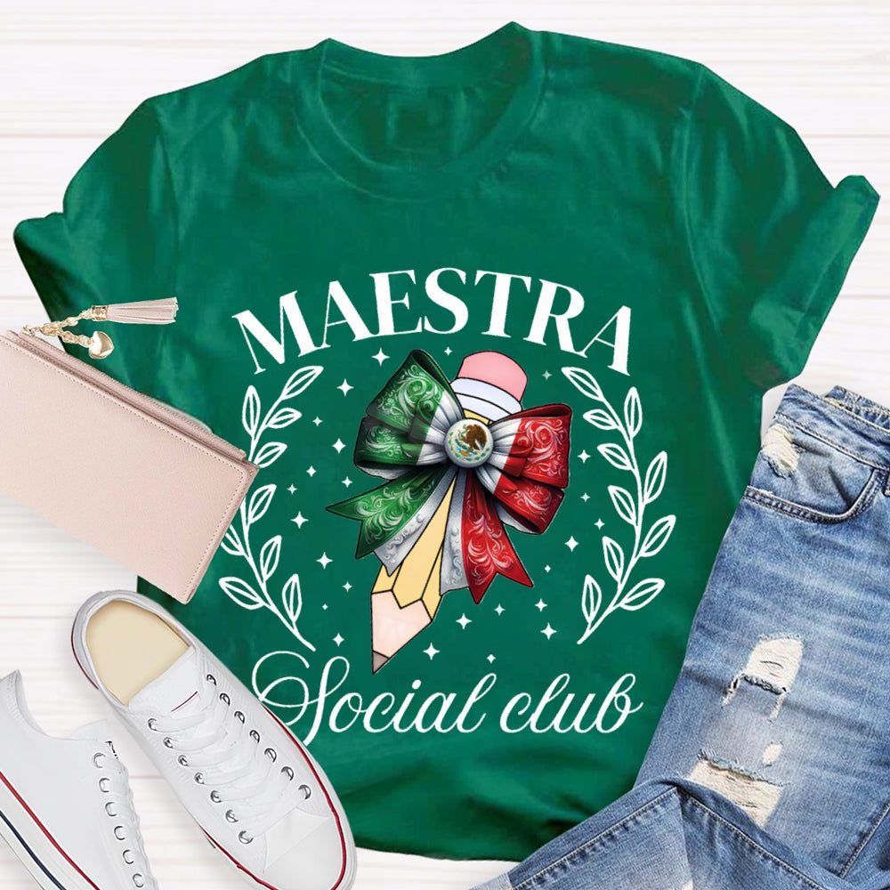 Maestra Social Club Colored Bow Pencils T-shirt